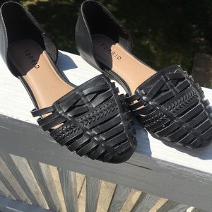 Torrid Black Sandal Flats  (Wide)